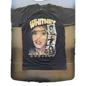 Whitney Houston Women Black/ Graphic image‎ T- Shirt Size S
